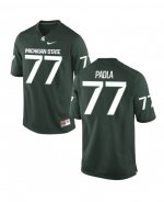 Men's Michigan State Spartans NCAA #77 Nick Padla Green Authentic Nike Stitched College Football Jersey TF32X57DH